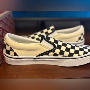 Vans Slip-On Black and White Checkerboard Sneakers